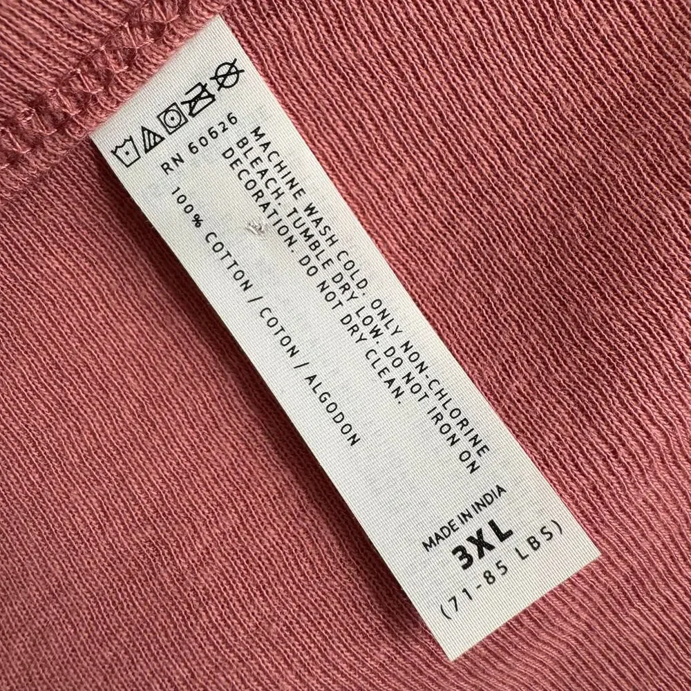 Dog‎ Shirt PNW Mountain and Trees Lightweight 3XL 71-85lbs Salmon Pink Cotton
